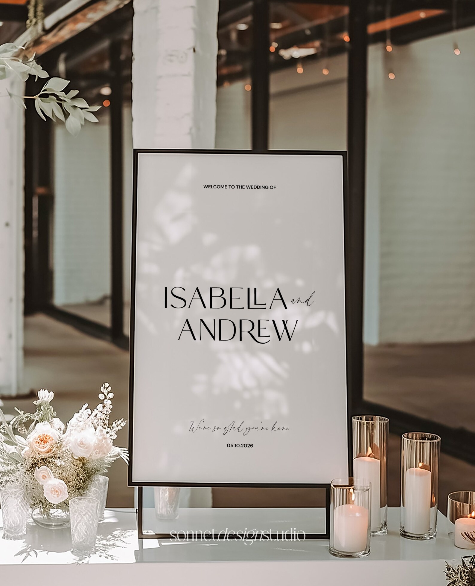 Wedding Welcome Signs Template, Minimalist Wedding Welcome Signs ...