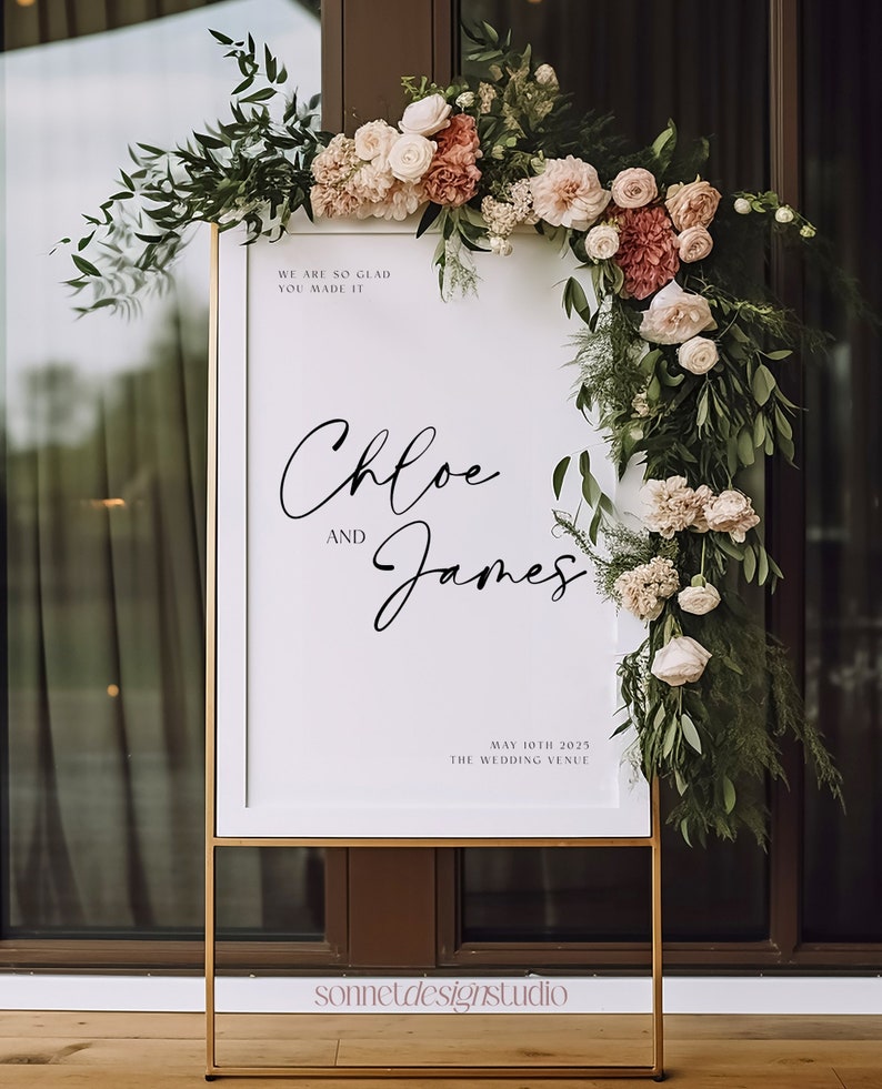 Wedding Welcome Signs Template, Minimalist Wedding Welcome Signs ...