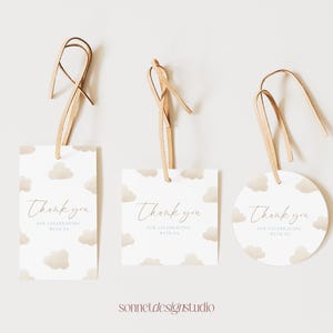 Cloud nine Thank You Favor Tag Party Gift Tag Custom Personalized Tags Baby Shower Thank You Favor Tag Gift Tags Bridesmaid Tags #b13