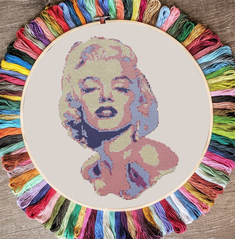 Marilyn Monroe cross stitch pattern instant download CS0129 | Etsy