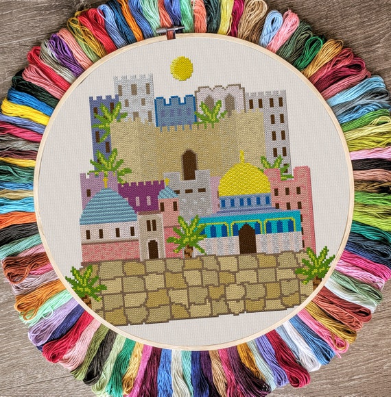 Pretty Little Jerusalem cross stitch pattern instant download Etsy