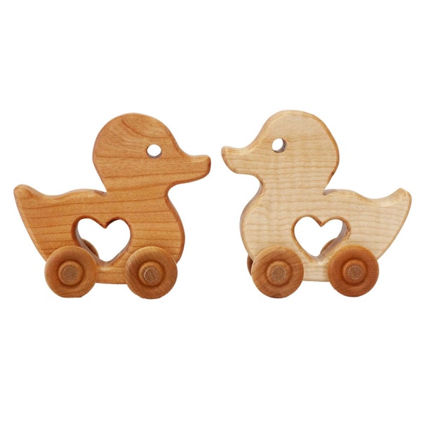 Duck push toy | Wooden duck | Wooden Car | Easter | Toddler gift | baby shower