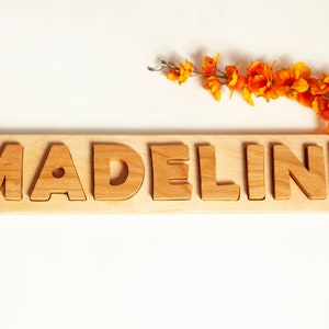 Personalized Wooden Name Puzzle Toy for Toddler Birthday Gift for Kids image 4