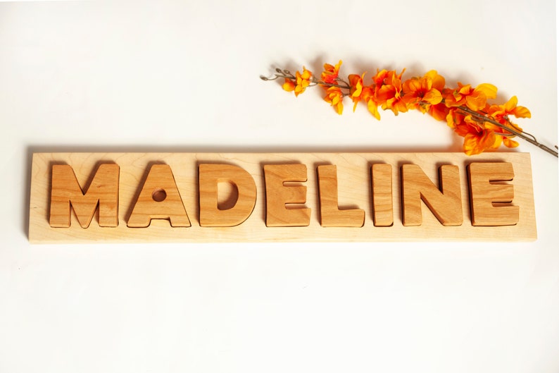Personalized Wooden Name Puzzle Toy for Toddler Birthday Gift for Kids image 4