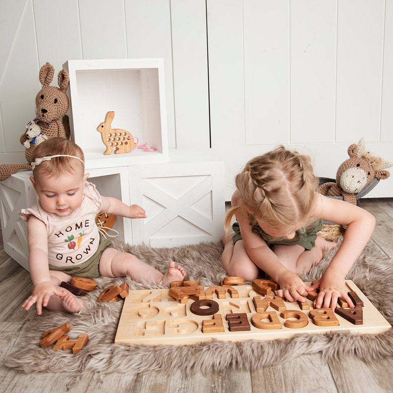 Wooden Alphabet Puzzle Letters Learning Tool image 6