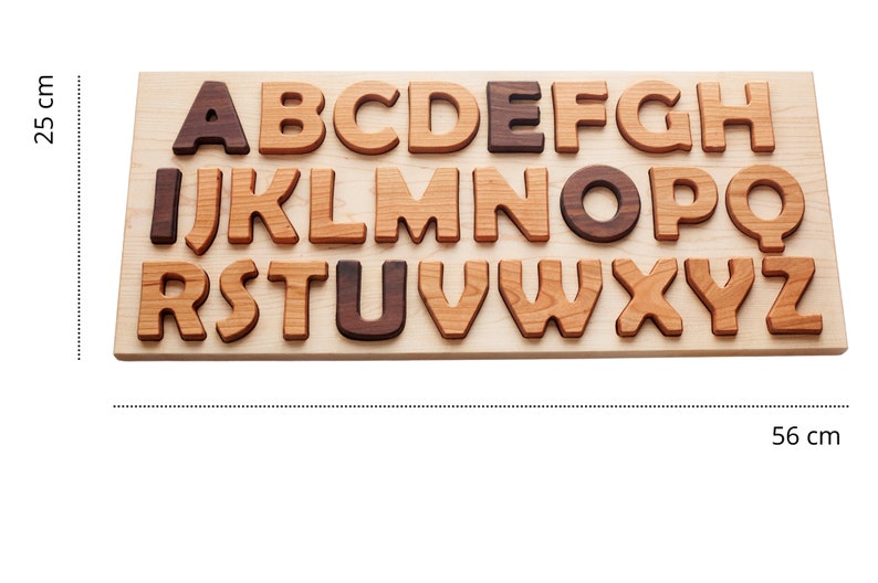 Wooden Alphabet Puzzle Letters Learning Tool image 9