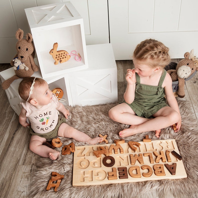 Wooden Alphabet Puzzle Letters Learning Tool image 7