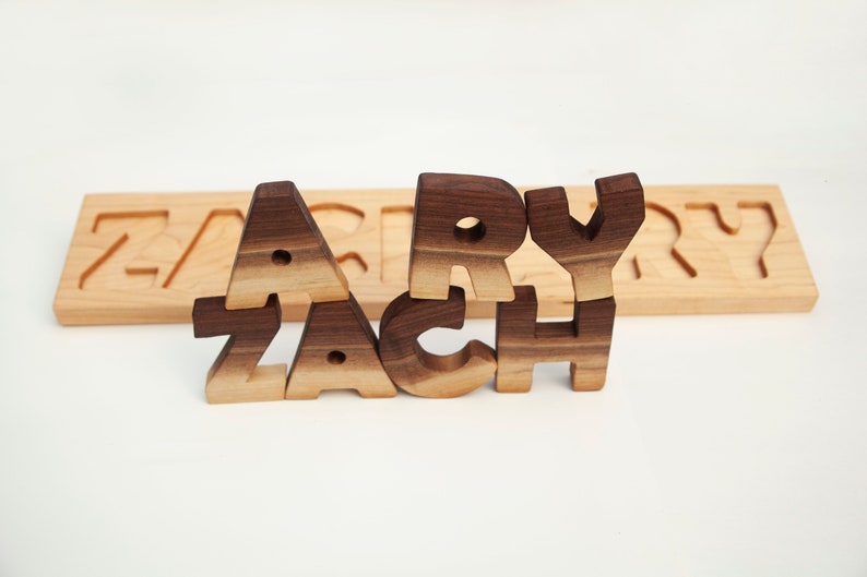 Personalized Wooden Name Puzzle Toy for Toddler Birthday Gift for Kids image 5