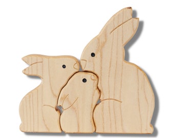 Wood Nesting Bunny Puzzle