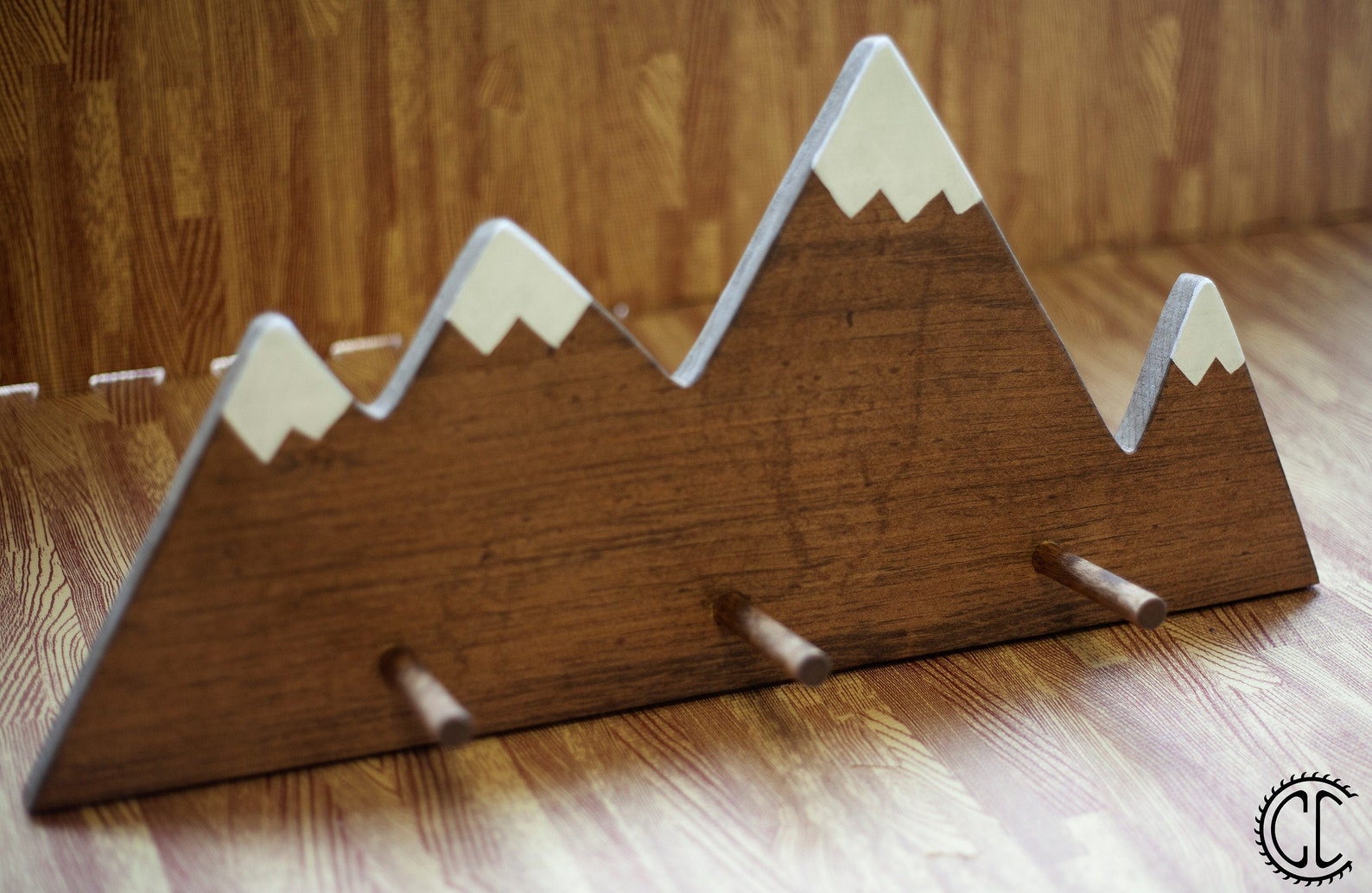 Mountain Peak Wall Hook Wooden Nursery Wall Hook for Kids Etsy