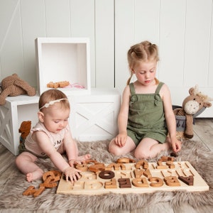 Wooden Alphabet Puzzle Letters Learning Tool image 3