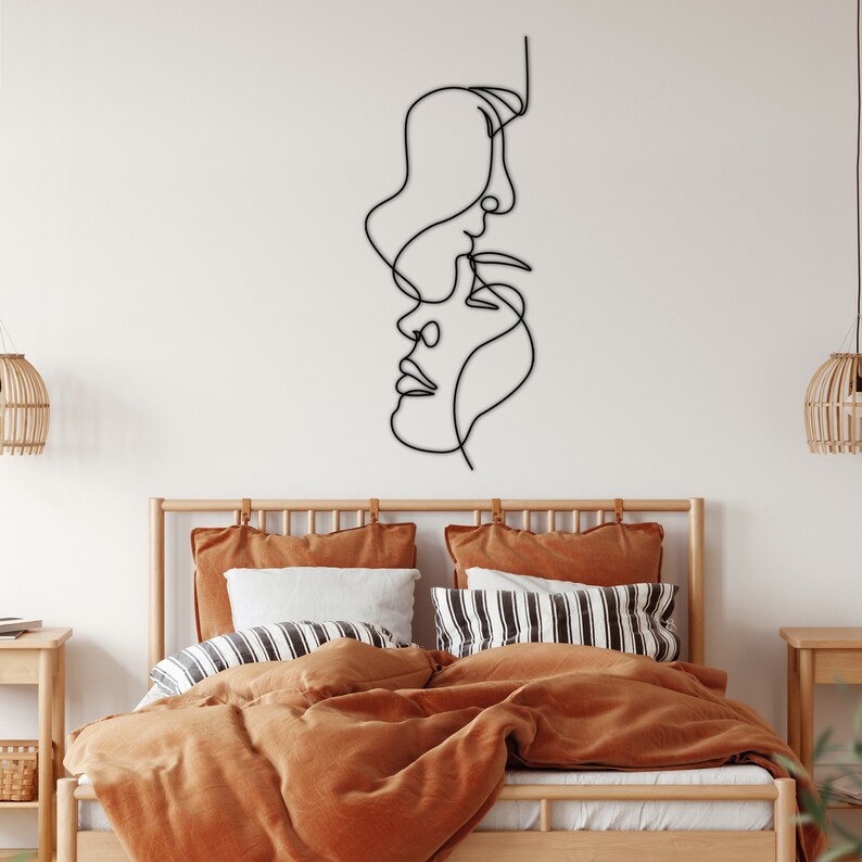 Wall Art Kiss Wall Decor Wire Art Etsy