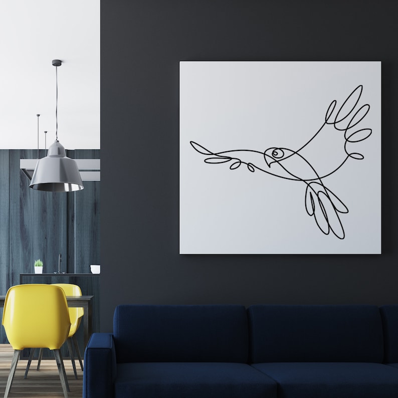Printable art Parrot Digital Jpeg AI Svg Png Eps Pdf Wall decor one line drawing minimalist
