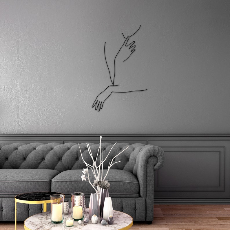 Wire art minimalism style wall mounted | Etsy