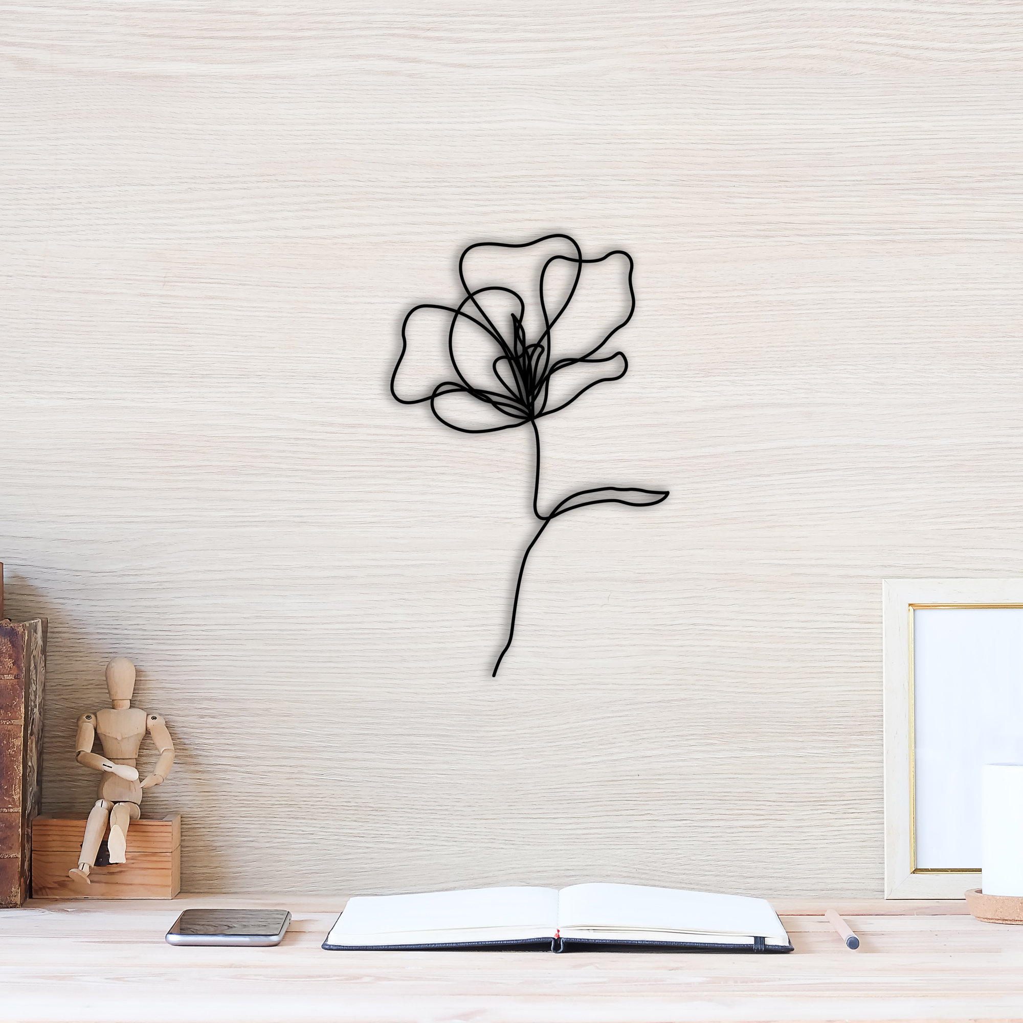 Wire Art Flower Wall Mounted Etsy