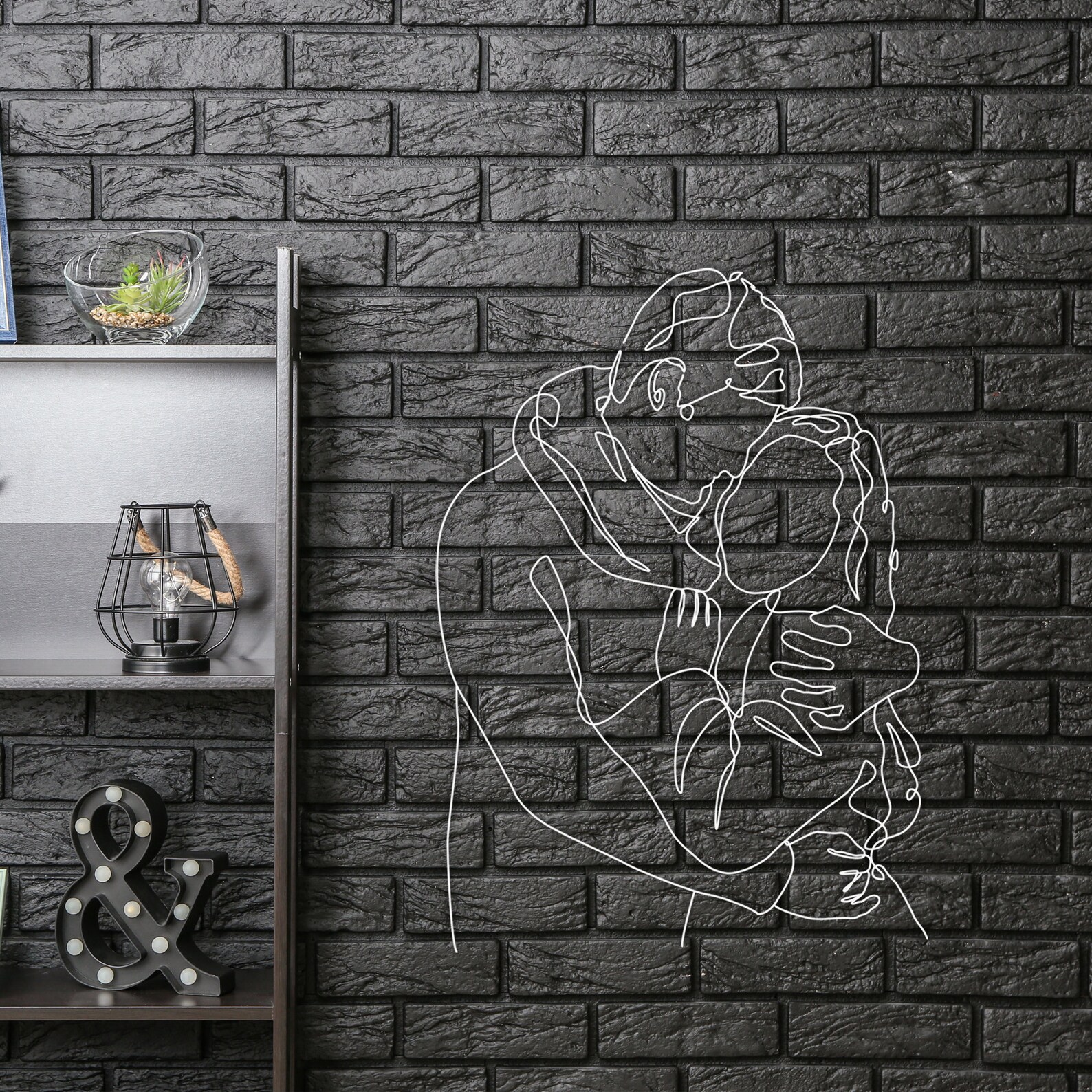 Custom wire portrait couple family art decor | Etsy