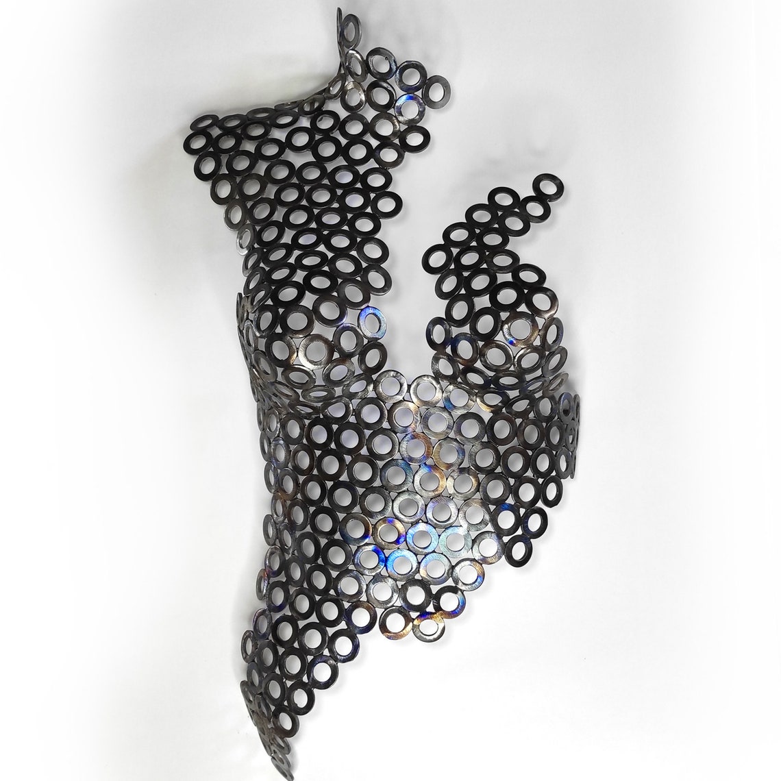 Female torso Metal sculpture wall art Etsy