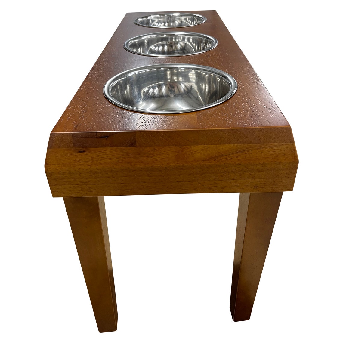 Mid Century Modern Dog Feeder 3 Bowl Dog Feeder 8 Etsy