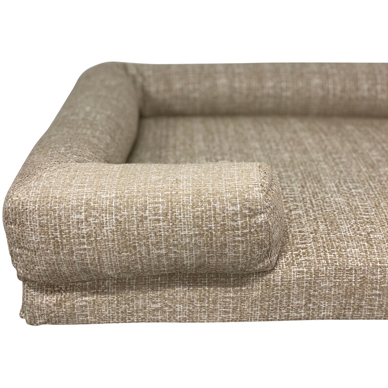 Bolster Style Dog Bed Memory Foam Multiple Sizes Brown Etsy