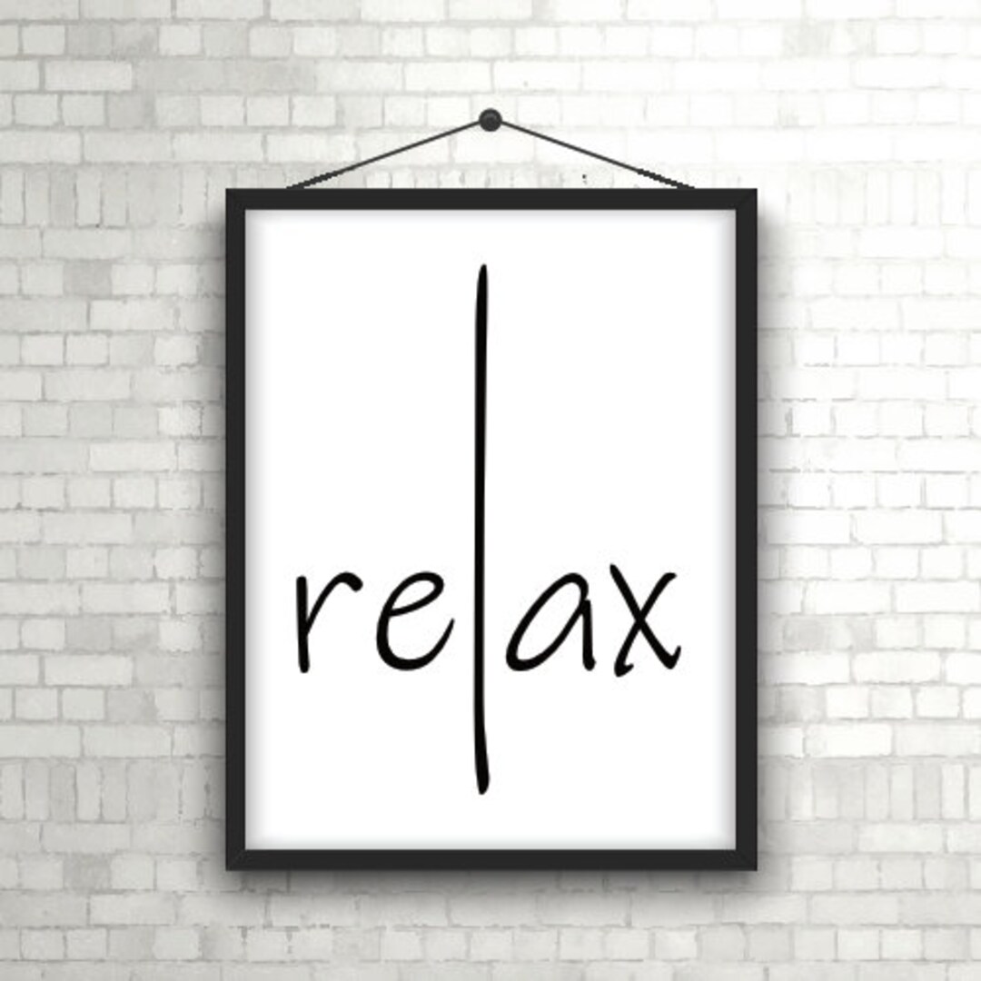 Relax Wall Art Etsy