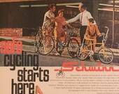 Vintage Schwinn Bicycles Magazine Ad - 1960s Bicycle Ad - Vintage Magazine Ads - Vintage Schwinn Ad
