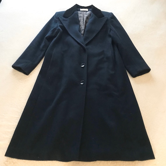 Jonathan Michael Wool Coat / Trench Coat Navy Blue