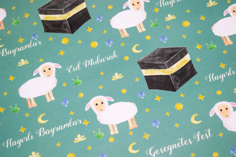 Wrapping Paper Sheep /& Kaaba