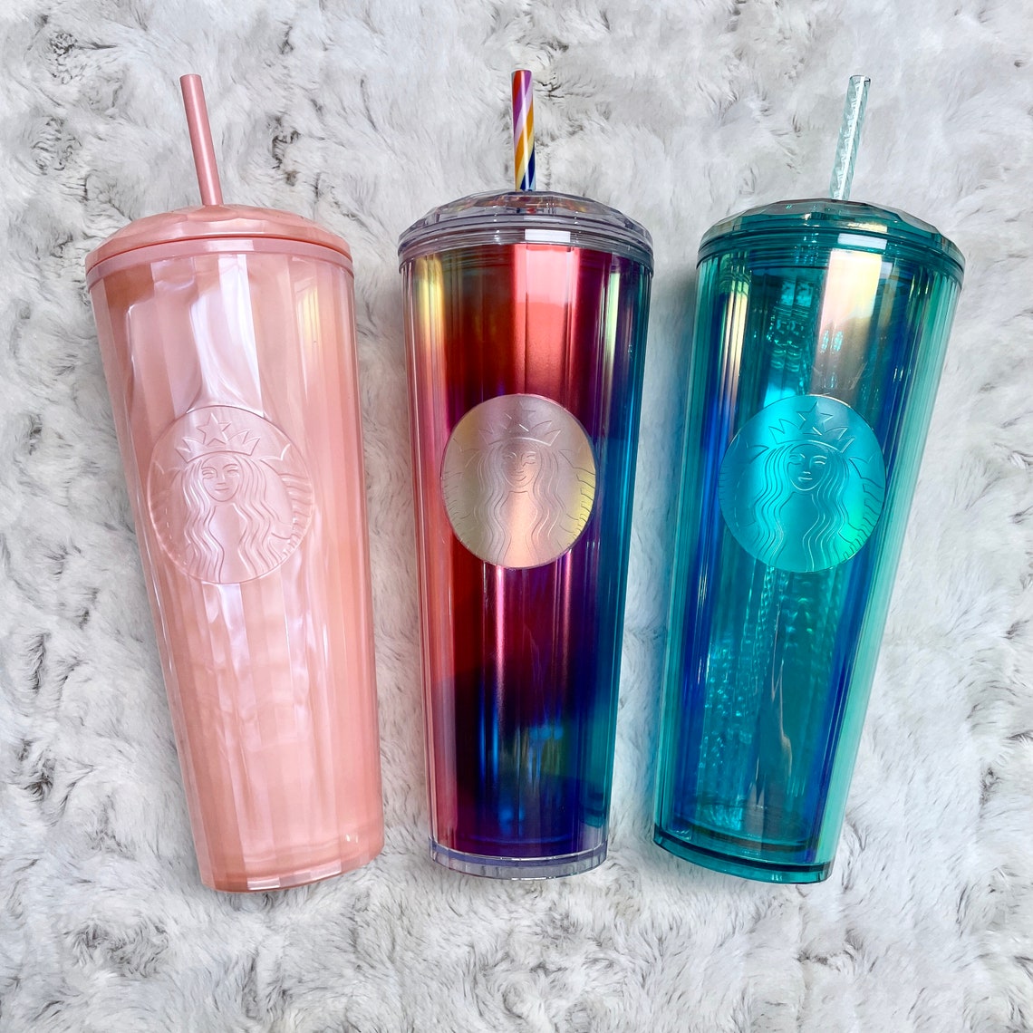 Dome Starbucks Reusable Cup Summer Collection Limited Etsy