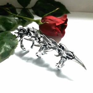 Anillo armadura gótico hueso de calavera
