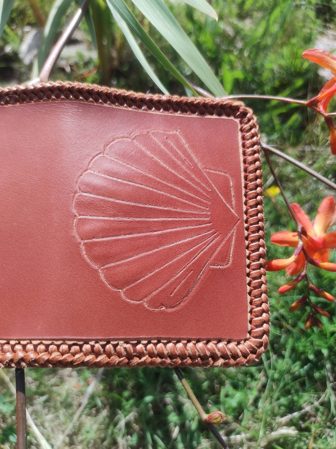 Embossed and Hand-painted Leather Wallets - Etsy