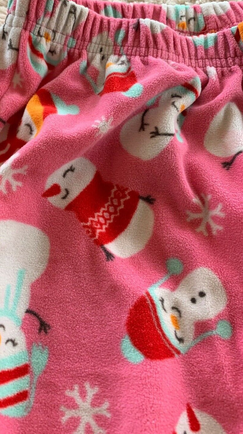 Pajama Pants Carter/'s Girl/'s Fleece Snowman Size 8