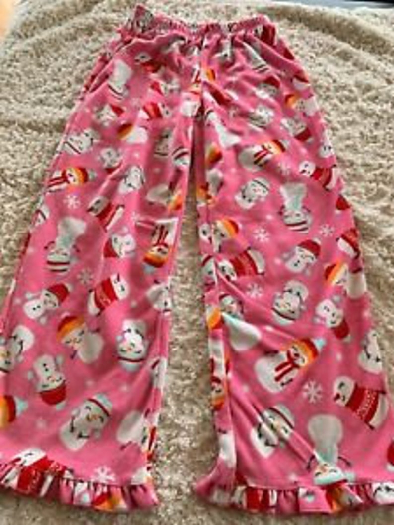Pajama Pants Carter/'s Girl/'s Fleece Snowman Size 8