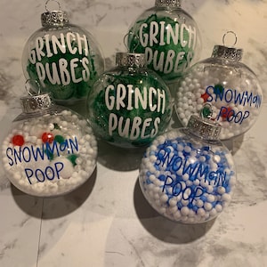 Set of 2 funny Christmas ornaments