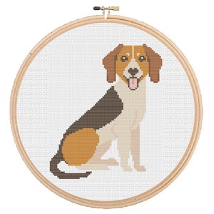 Patrón de punto de cruz de perro Beagle
