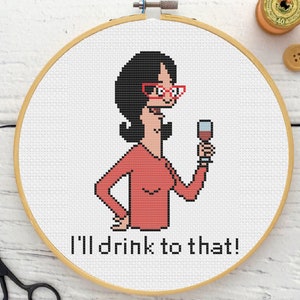 Linda Bob's Burgers Cross Stitch Pattern