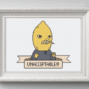 Onaanvaardbaar!!! Graaf van Lemongrab Adventure Time kruissteekpatroon