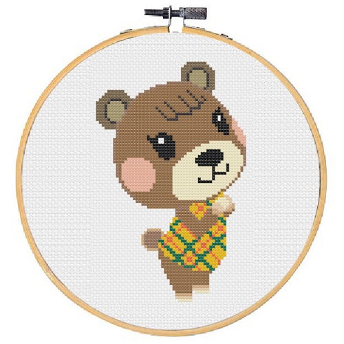 Kawaii The Roost ACNH Brewster Animal Crossing Cross Stitch PDF Pattern Beginner