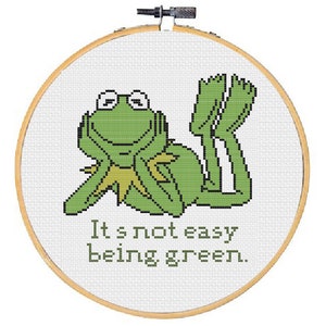 Kermit the Frog Muppets Cross Stitch Pattern