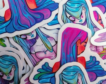 Paint girl stickers