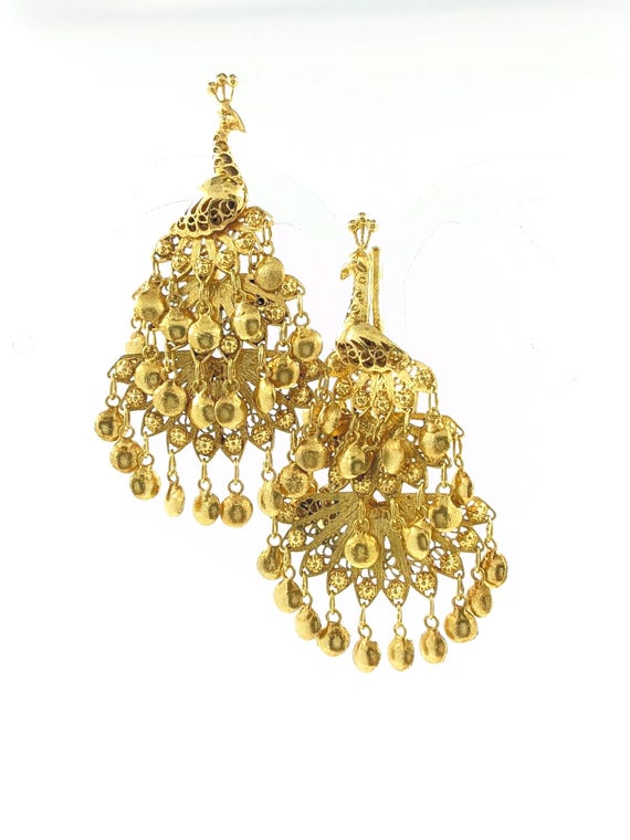 18kt Peacock Earrings