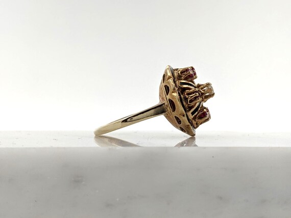Ruby and diamond and enameled ring - image 5