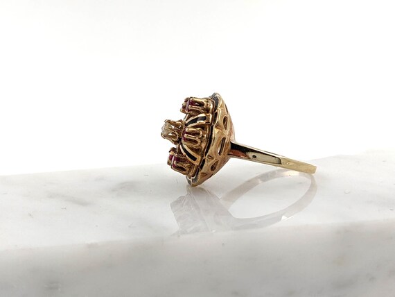 Ruby and diamond and enameled ring - image 7