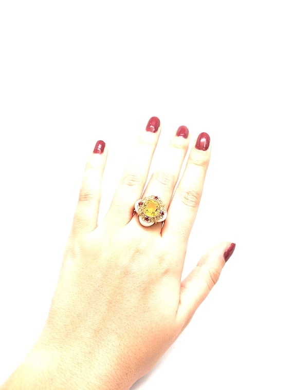 Vintage Citrine Statement Ring - image 5