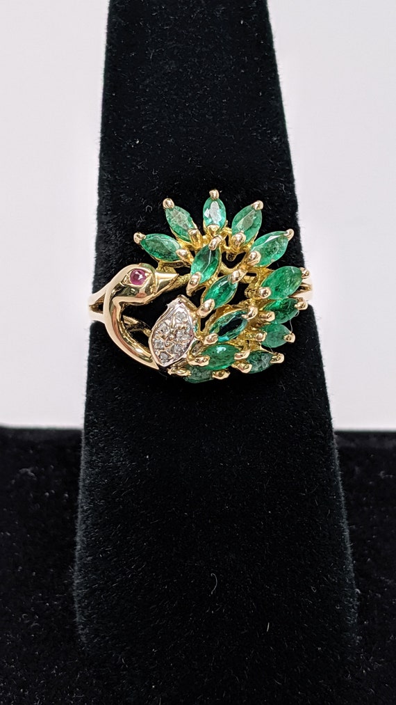 Vintage Peacock Ring