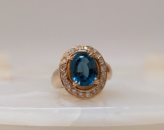 14kt London blue topaz