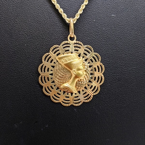 Gold Egyptian Pendant 14K Yellow Gold