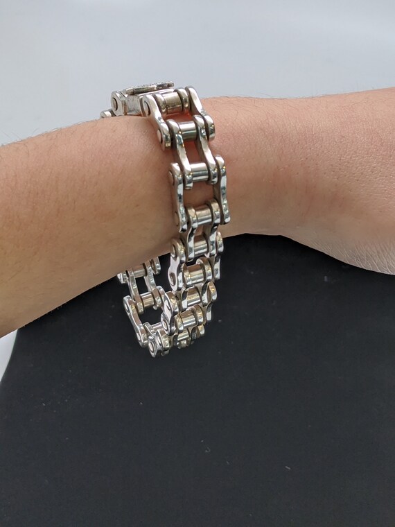 Harley Davidson Bike Link Bracelet - Etsy