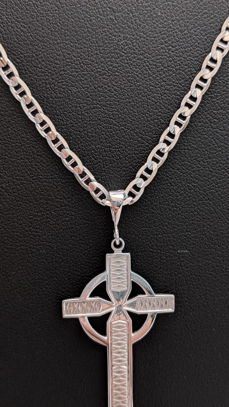 Mens Celtic Cross Necklace Etsy