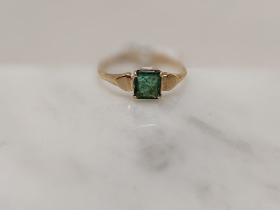 vintage Emerald Ring Yellow Gold - image 1