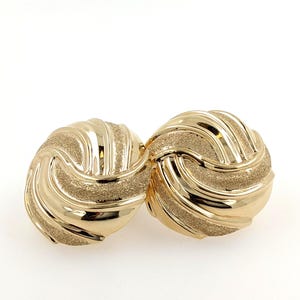 14kt large omega back earrings